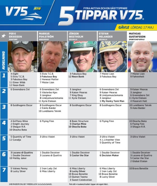 Fem tippar V75